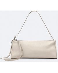 AllSaints - Siloh Pinked-Edge Leather Shoulder Bag - Lyst