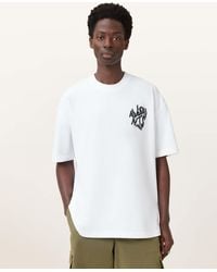 AllSaints - Orlando Logo Print Oversized T-Shirt - Lyst