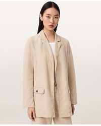 AllSaints - Lyocell/Linen Aleida Tencel Blazer, /Us 4 - Lyst