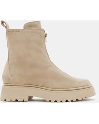 AllSaints - Ophelia Chunky Suede Chelsea Boots - Lyst