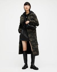 AllSaints - Mixie Camouflage Relaxed Fit Trench Coat - Lyst