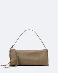 AllSaints - Siloh Pinked-Edge Leather Shoulder Bag - Lyst