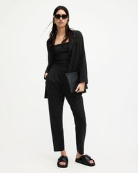 AllSaints - Aleida Mid-rise Tapered Jersey Trousers, - Lyst