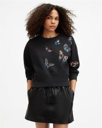 AllSaints - Pippa Diana Butterffly Print Sweatshirt - Lyst