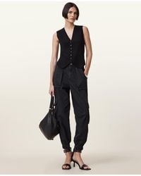 AllSaints - Freda Denim Cargo Trousers - Lyst