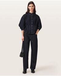 AllSaints - Sadie Barrel Leg Denim Jeans - Lyst