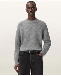 AllSaints - Coby Oversized Wool Blend Sweater - Lyst