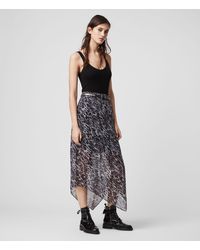all saints leopard print skirt