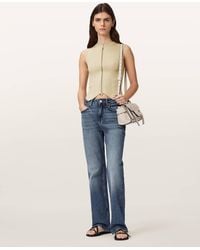 AllSaints - Cruz Zip Slim Fit Waistcoat - Lyst