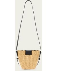 AllSaints - Ebro Woven Straw Cross Body Bag - Lyst