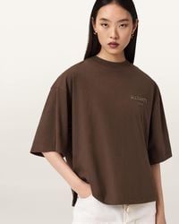 AllSaints - Amelie Oversized Underground T-Shirt - Lyst