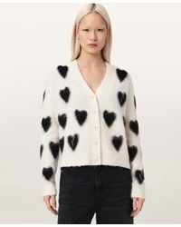 AllSaints - Scatter Heart Cardigan - Lyst