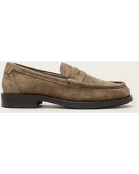 AllSaints - Cow Suede Bloom Suede Loafers, /Us 9/Eu 42 - Lyst
