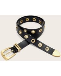AllSaints - Julia Leather Eyelet Belt - Lyst