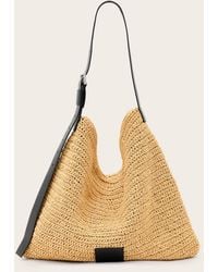 AllSaints - Asha Woven Straw Hobo Shoulder Bag - Lyst