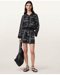 AllSaints - Lettie Lightweight High Waisted Shorts - Lyst