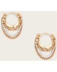 AllSaints - Trudy Small Chain Hoop Earrings - Lyst