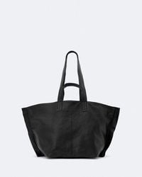 AllSaints - Lutece Leather Tote Bag - Lyst