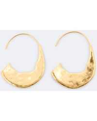AllSaints - Talon Large Flat Hammered Earrings - Lyst