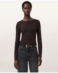 AllSaints - Rina Long Sleeve Crew Neck T-Shirt - Lyst