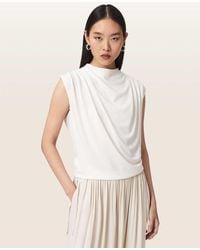 AllSaints - Emerson Sleeveless Pleated Top - Lyst