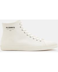 AllSaints - Underground Canvas High Top Sneakers - Lyst