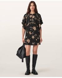 AllSaints - Xena Floral Print Mini Dress - Lyst