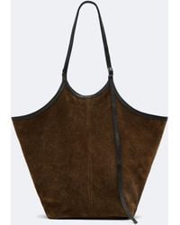 AllSaints - Siloh Suede Magazine Tote Bag - Lyst