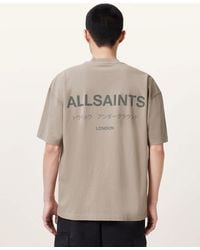 AllSaints - Underground Oversized Crew Neck T-Shirt - Lyst