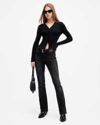 AllSaints - Haldan Slim Bootcut Stretch Denim Jeans - Lyst