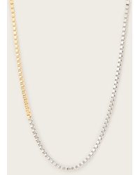 AllSaints - Zoe Box Chain Necklace - Lyst