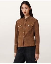 AllSaints - Rock Suede Shirt - Lyst
