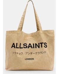 AllSaints - Cotton Underground Tote Bag - Lyst