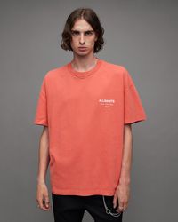 AllSaints - Underground Oversized Crew Neck T-shirt - Lyst
