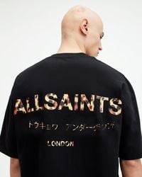 AllSaints - Underground Oversized Crew Neck T-shirt, - Lyst