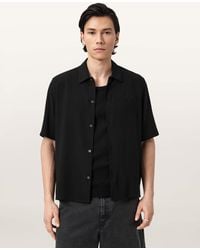 AllSaints - Baron Embroidered Boxy Shirt - Lyst