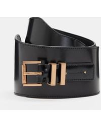 AllSaints - Marcella Leather Wide Belt - Lyst