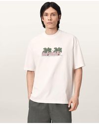 AllSaints - Troppo Short Sleeve Graphic Boxy T-Shirt - Lyst