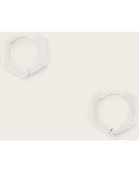 AllSaints - Otto Slim Hex Earrings - Lyst