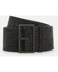 AllSaints - Mary Sparkle Leather Wide Waist Belt - Lyst