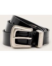 AllSaints - Chuck Leather Western Belt - Lyst