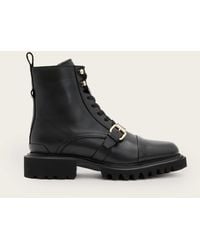 AllSaints - Tori Leather Boots - Lyst