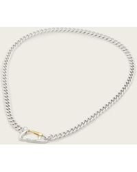 AllSaints - Carabiner Two Tone Necklace - Lyst
