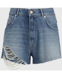 all saints denim shorts