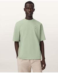 AllSaints - Haven Embroidered Logo Oversized T-Shirt - Lyst