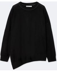 AllSaints - Martel Asymmetric Merino Wool Jumper - Lyst