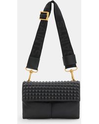 AllSaints - Ezra Studded Leather Crossbody Bag, - Lyst