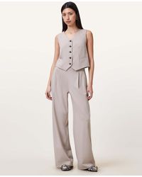 AllSaints - Aleida Lightweight Wide Leg Trousers - Lyst