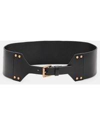 AllSaints - Eden Studded Leather Waist Belt - Lyst