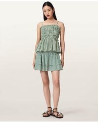 AllSaints - Kali Cotton Striped Mini Skirt - Lyst